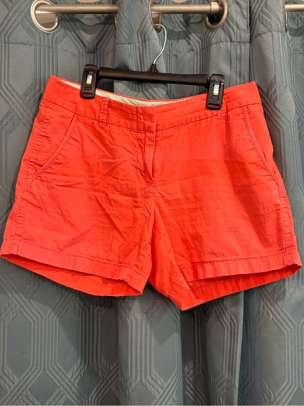 J. Crew Bright Coral Chino Broken-In Shorts